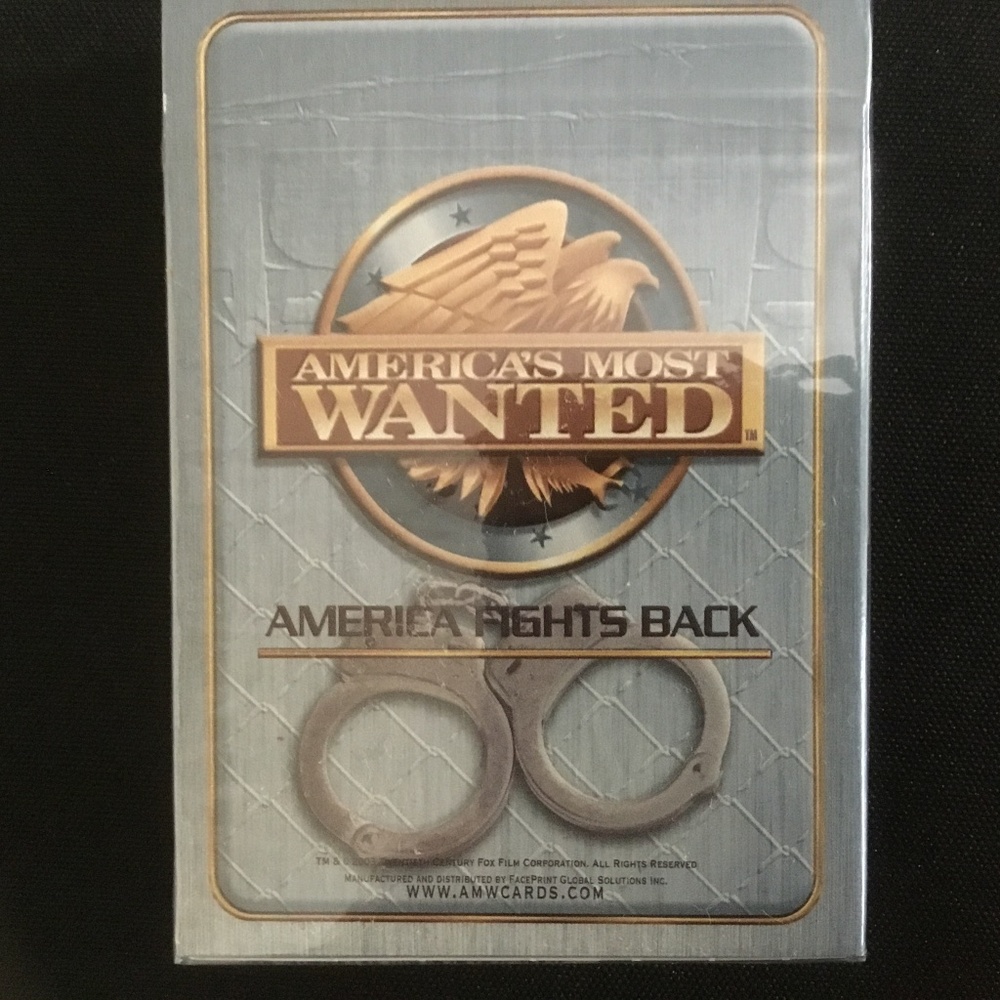 America’s Most Wanted Playing Cards (Fugitive’s on each card) John Walsh Card